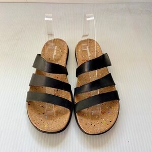 Merrell Napa Valley Slides Slip On Sandals Dark Malbec Black Leather Womens 9